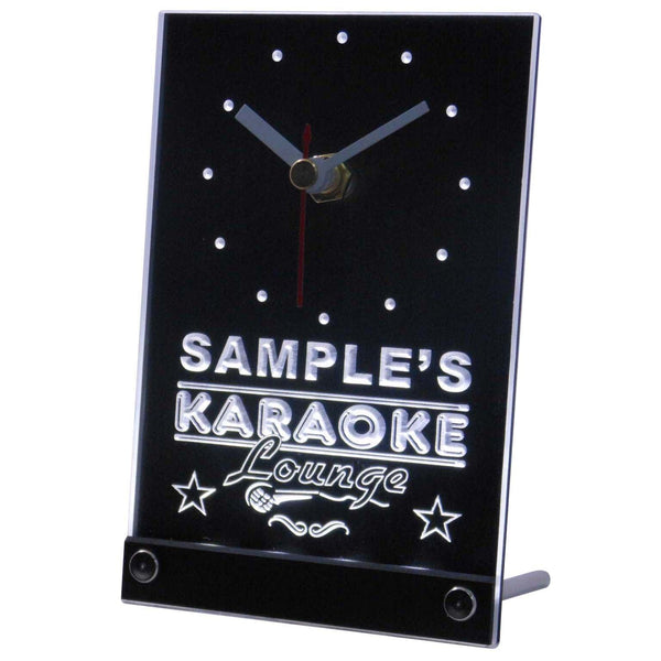ADVPRO Karaoke Lounge Room Personalized Bar Beer Decor Neon Led Table Clock tncpk-tm - White