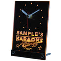 ADVPRO Karaoke Lounge Room Personalized Bar Beer Decor Neon Led Table Clock tncpk-tm - Yellow