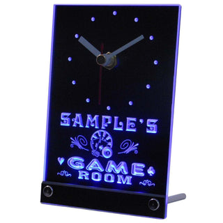 ADVPRO Game Room Personalized Bar Beer Decor Neon Led Table Clock tncpl-tm - Blue