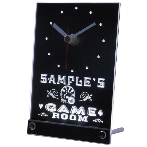 ADVPRO Game Room Personalized Bar Beer Decor Neon Led Table Clock tncpl-tm - White