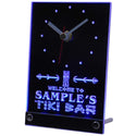 ADVPRO Tiki Bar Personalized Bar Beer Decor Neon Led Table Clock tncpm-tm - Blue