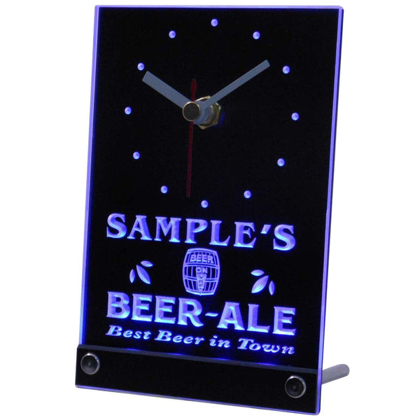 ADVPRO Beer Ale Personalized Bar Best in Town Neon Led Table Clock tncpn-tm - Blue