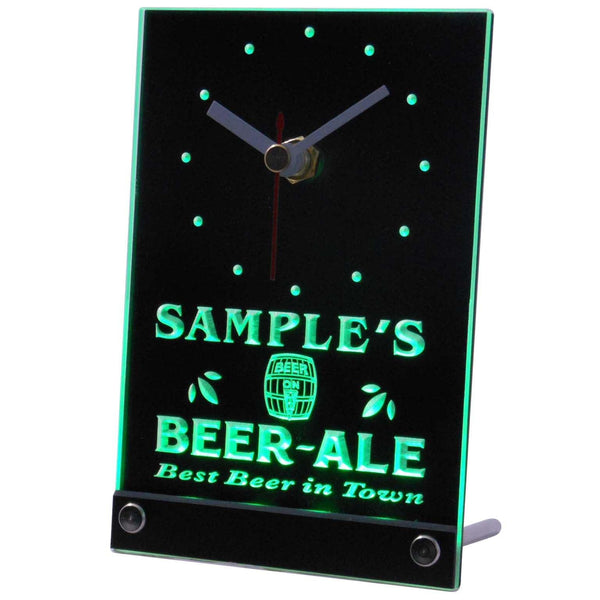 ADVPRO Beer Ale Personalized Bar Best in Town Neon Led Table Clock tncpn-tm - Green