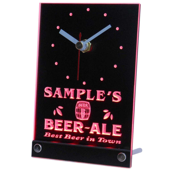 ADVPRO Beer Ale Personalized Bar Best in Town Neon Led Table Clock tncpn-tm - Red