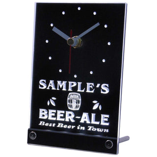 ADVPRO Beer Ale Personalized Bar Best in Town Neon Led Table Clock tncpn-tm - White