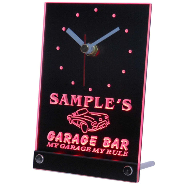 ADVPRO Garage Car Repair Personalized Bar Neon Led Table Clock tncpp-tm - Red
