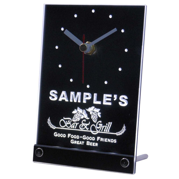 ADVPRO Bar & Grill Personalized Beer Mug Pub Decor Neon Led Table Clock tncpr-tm - White