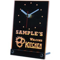 ADVPRO Welcome Kitchen Personalized Beer Home Decor Neon Led Table Clock tncps-tm - Yellow