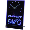 ADVPRO Beer Mug Bar Personalized Pub Decor Neon Led Table Clock tncpv-tm - Blue