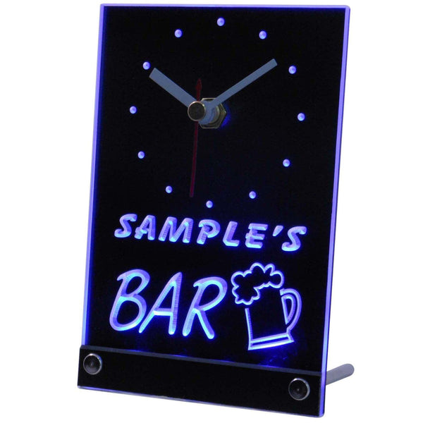 ADVPRO Beer Mug Bar Personalized Pub Decor Neon Led Table Clock tncpv-tm - Blue