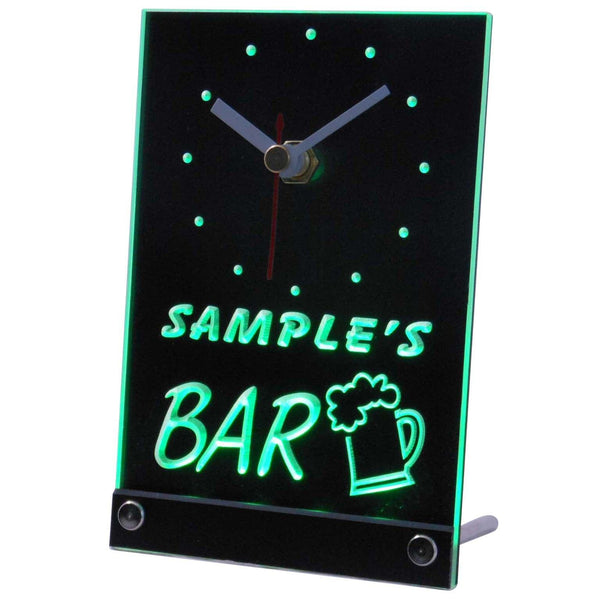 ADVPRO Beer Mug Bar Personalized Pub Decor Neon Led Table Clock tncpv-tm - Green