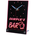 ADVPRO Beer Mug Bar Personalized Pub Decor Neon Led Table Clock tncpv-tm - Red