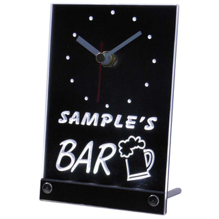ADVPRO Beer Mug Bar Personalized Pub Decor Neon Led Table Clock tncpv-tm - White