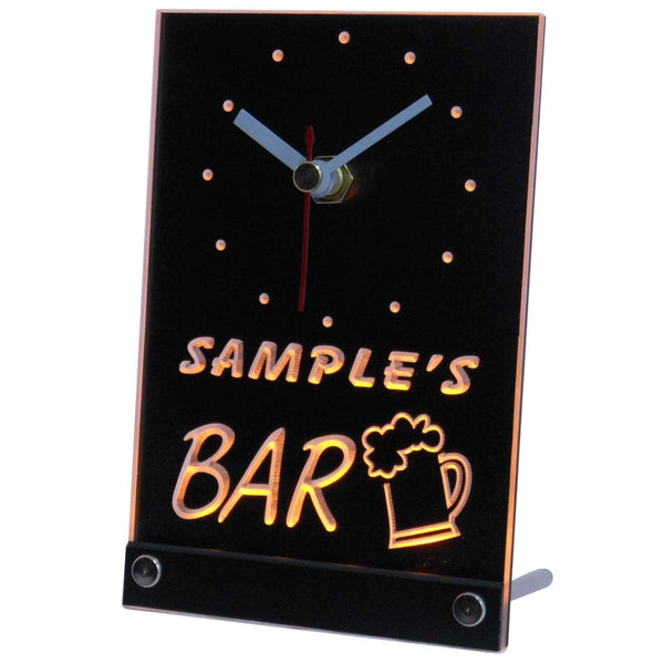 ADVPRO Beer Mug Bar Personalized Pub Decor Neon Led Table Clock tncpv-tm - Yellow