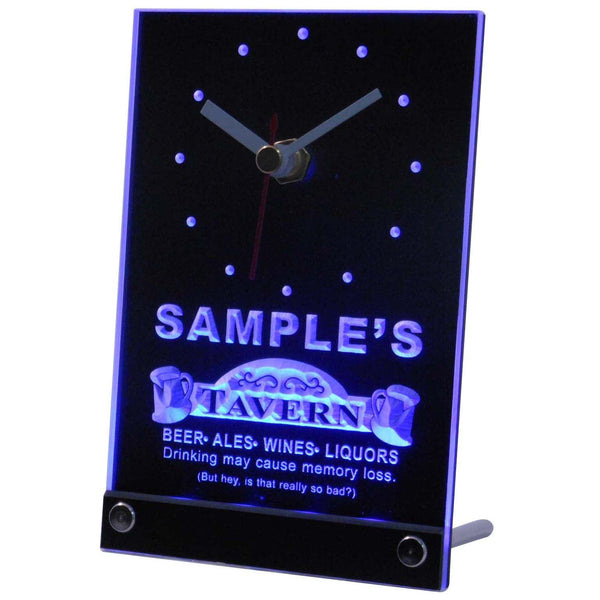 ADVPRO Tavern Beer Ale Personalized Bar Pub Neon Led Table Clock tncpx-tm - Blue