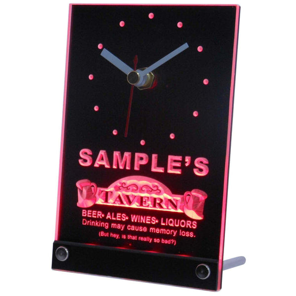 ADVPRO Tavern Beer Ale Personalized Bar Pub Neon Led Table Clock tncpx-tm - Red