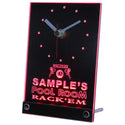 ADVPRO Pool Room Personalized Bar Pub Game Neon Led Table Clock tncpy-tm - Red