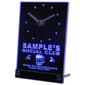 ADVPRO Social Club Personalized Bar Pub Beer Mug Neon Led Table Clock tncpz-tm - Blue