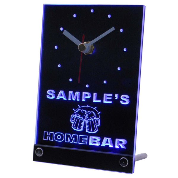 ADVPRO Personalized Custom Family Home Brew Mug Cheers Neon Led Table Clock tncq-tm - Blue