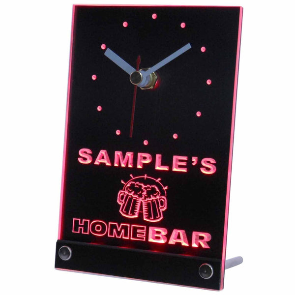 ADVPRO Personalized Custom Family Home Brew Mug Cheers Neon Led Table Clock tncq-tm - Red