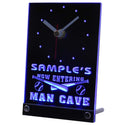 ADVPRO Personalized Custom Man Cave Baseball Bar Beer Neon Led Table Clock tncqb-tm - Blue