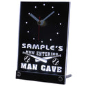 ADVPRO Personalized Custom Man Cave Baseball Bar Beer Neon Led Table Clock tncqb-tm - White