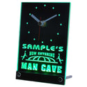ADVPRO Personalized Custom Man Cave Basketball Bar Neon Led Table Clock tncqc-tm - Green