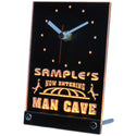 ADVPRO Personalized Custom Man Cave Basketball Bar Neon Led Table Clock tncqc-tm - Yellow