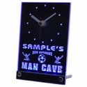ADVPRO Personalized Custom Man Cave Soccer Bar Beer Neon Led Table Clock tncqd-tm - Blue