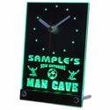 ADVPRO Personalized Custom Man Cave Soccer Bar Beer Neon Led Table Clock tncqd-tm - Green