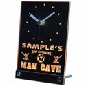 ADVPRO Personalized Custom Man Cave Soccer Bar Beer Neon Led Table Clock tncqd-tm - Yellow