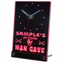 ADVPRO Personalized Custom Man Cave Hockey Bar Beer Neon Led Table Clock tncqe-tm - Red