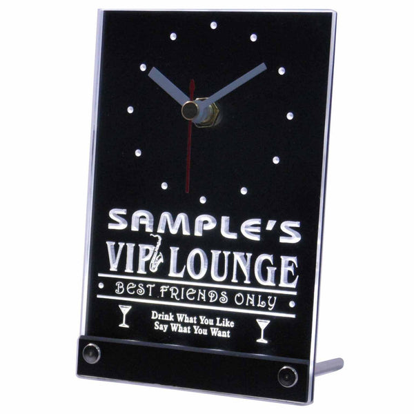 ADVPRO Personalized Custom VIP Lounge Best Friend Only Neon Led Table Clock tncqi-tm - White