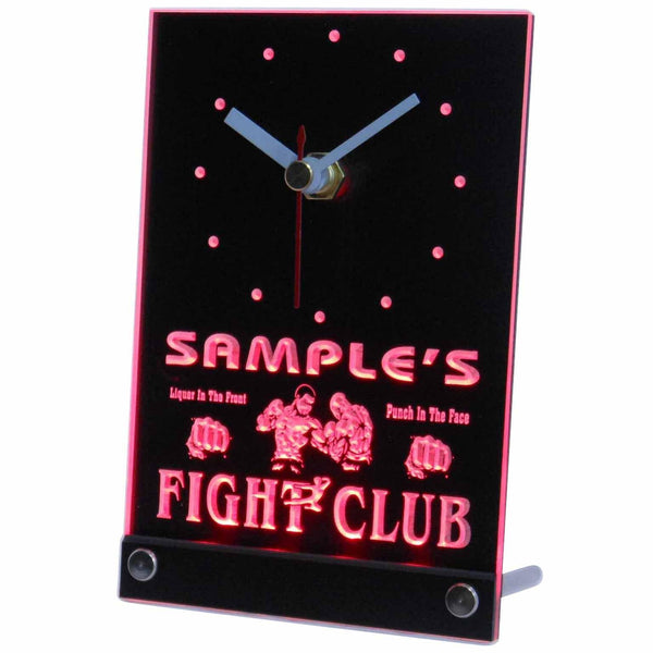 ADVPRO Personalized Fight Club Bring Weapon Neon Led Table Clock tncqj-tm - Red