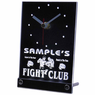 ADVPRO Personalized Fight Club Bring Weapon Neon Led Table Clock tncqj-tm - White