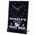 ADVPRO Personalized Sexy Bar Now Playing Stripper Neon Led Table Clock tncqk-tm - White