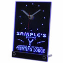 ADVPRO Personalized Custom Hunting Lodge Firearms Neon Led Table Clock tncql-tm - Blue