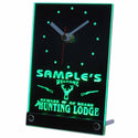 ADVPRO Personalized Custom Hunting Lodge Firearms Neon Led Table Clock tncql-tm - Green