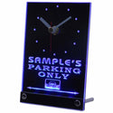 ADVPRO Personalized Custom Car Parking Only Bar Beer Neon Led Table Clock tncqo-tm - Blue