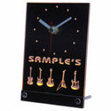 ADVPRO Personalized Guitar Hero Weapon Band Music Room Neon Led Table Clock tncqp-tm - Yellow