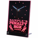 ADVPRO Personalized Hockey Penatly Box Bar Beer Neon Led Table Clock tncqt-tm - Red