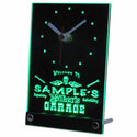 ADVPRO Personalized Biker's Skull Garage Motorcycle Neon Led Table Clock tncqu-tm - Green