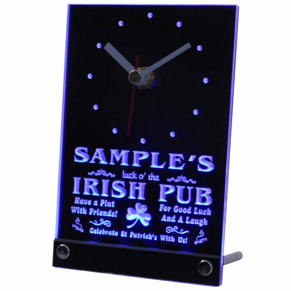 ADVPRO Personalized Custom Luck o' The Irish Pub St Patrick's Neon Led Table C tncqv-tm - Blue