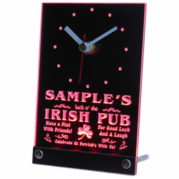 ADVPRO Personalized Custom Luck o' The Irish Pub St Patrick's Neon Led Table C tncqv-tm - Red