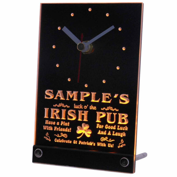 ADVPRO Personalized Custom Luck o' The Irish Pub St Patrick's Neon Led Table C tncqv-tm - Yellow