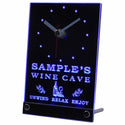 ADVPRO Personalized Custom Home Wine Cave Bar Beer Neon Led Table Clock tncqw-tm - Blue