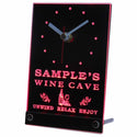 ADVPRO Personalized Custom Home Wine Cave Bar Beer Neon Led Table Clock tncqw-tm - Red