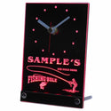 ADVPRO Personalized Custom Fly Fishing Hole Decor Bar Neon Led Table Clock tncqx-tm - Red