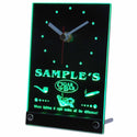 ADVPRO Personalized Custom Cigar Pipe Bar Lounge Neon Led Table Clock tncqz-tm - Green