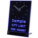 ADVPRO Personalized Custom City Limit with Population Neon Led Table Clock tnct-tm - Blue